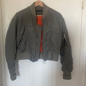 Zara Green Bomber Jacket